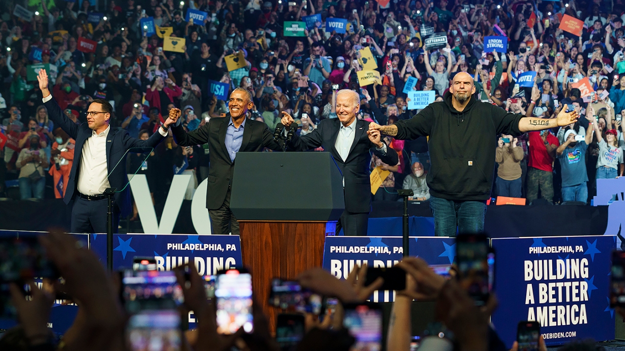 Biden rallies in Philadelphia, compares Fetterman to Oz on abortion, weapons, well being care