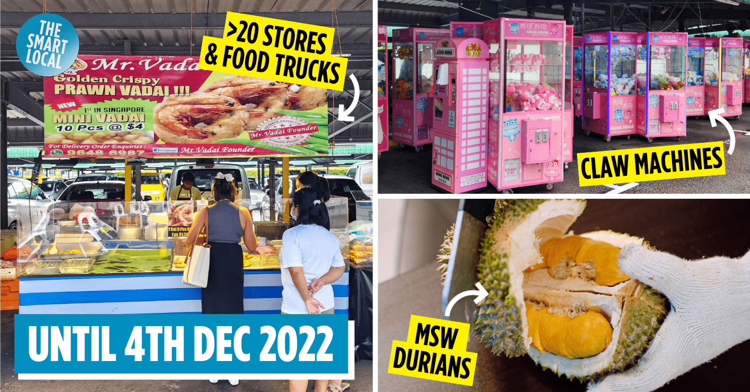 Large Tampines Pasar Malam Has Durians, Meals Vehicles & Carnival Video games