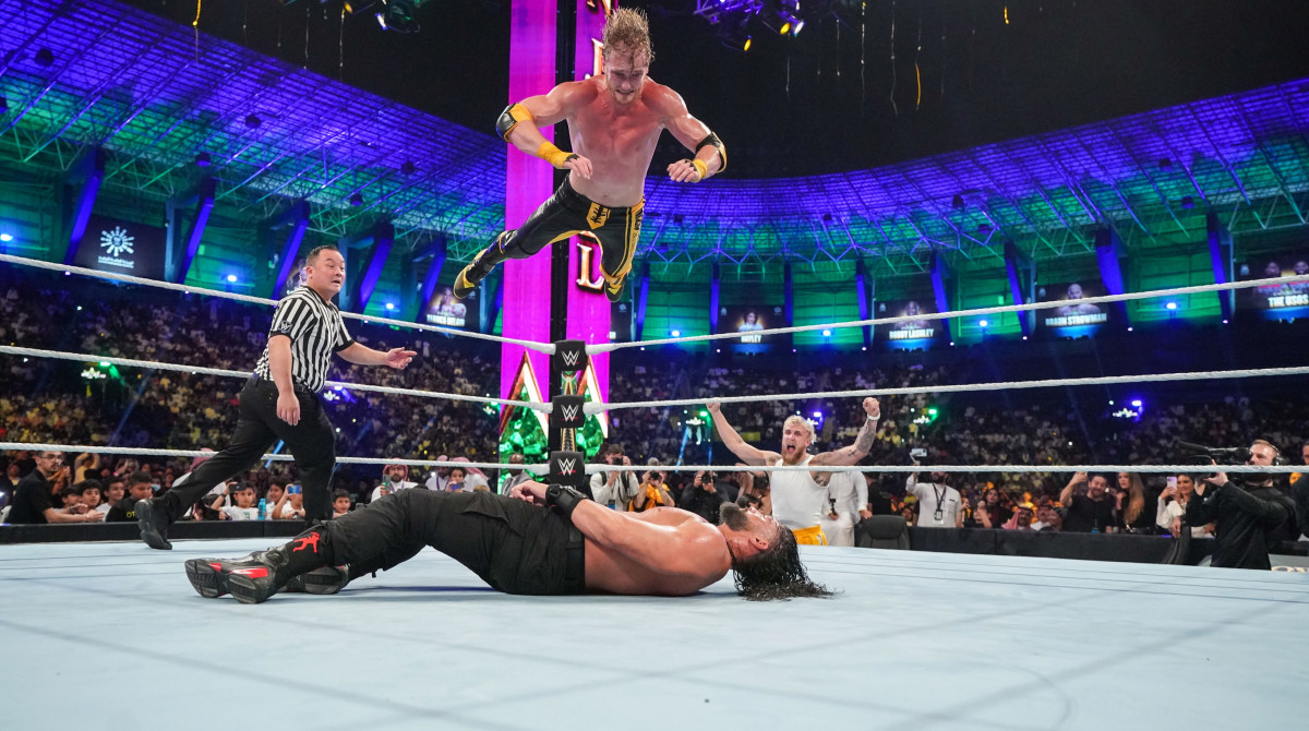 Logan Paul shines at WWE ‘Crown Jewel’ vs. Roman Reigns