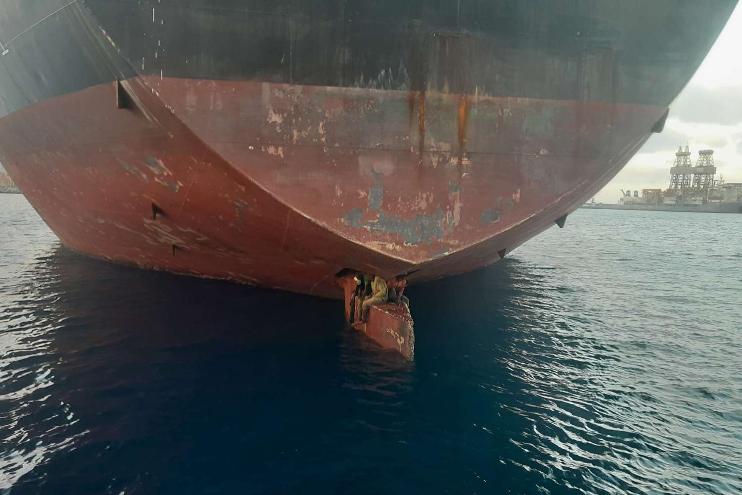 Photograph Reveals Stowaways on Ship’s Rudder After 11-Day Journey at Sea