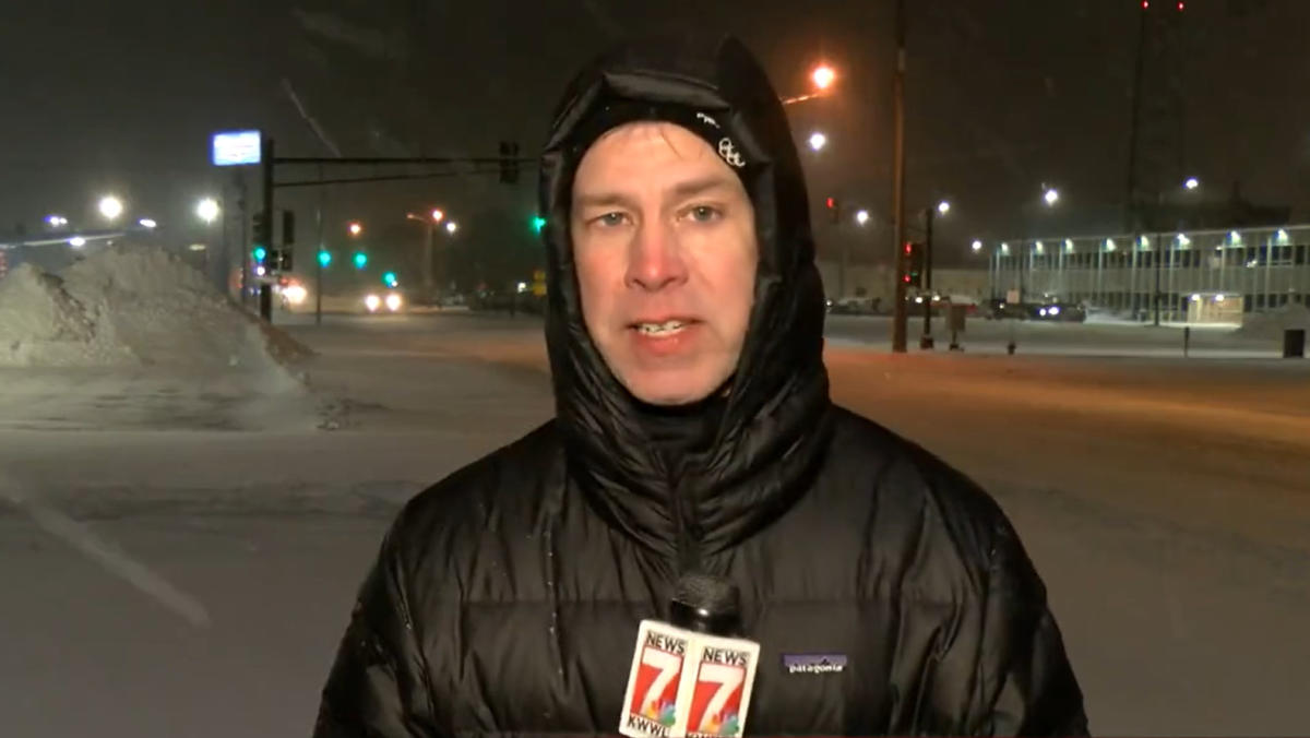 Sports activities reporter will get grumpy in viral blizzard video