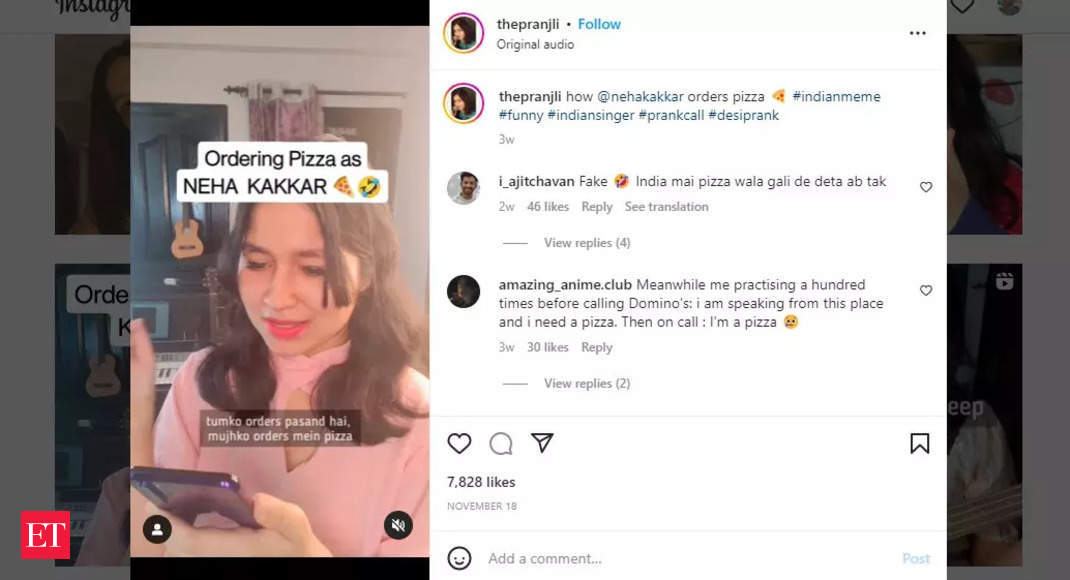 neha kakkar: Insta influencer orders pizza utilizing Neha Kakkar’s singing type; video goes viral