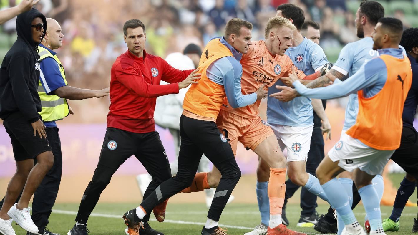 A-League golf equipment await Melbourne Victory sanctions for violent pitch invasion