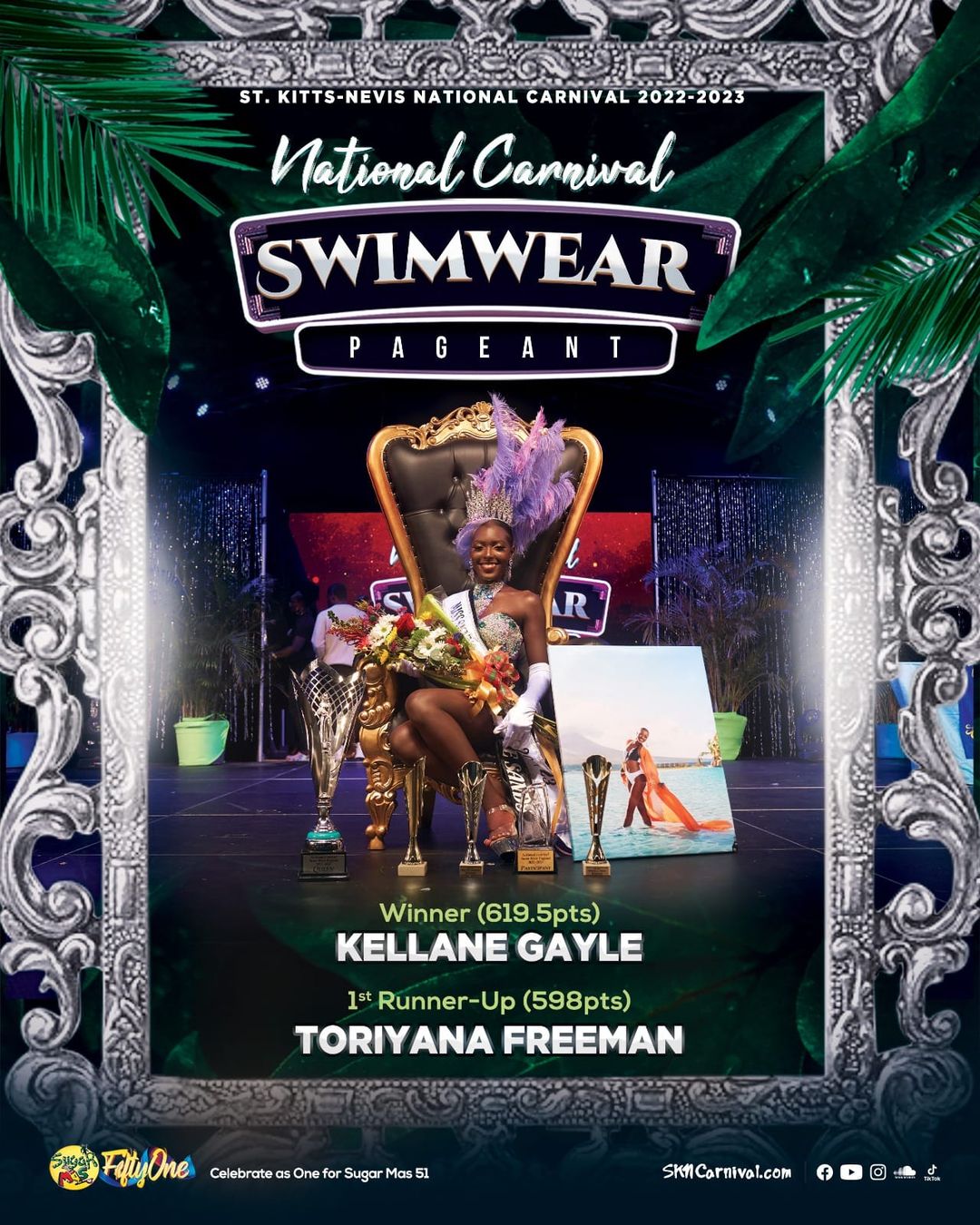 Kellane Gayle of St Paul’s wins Nationwide Carnival Swimwear Queen Pageant