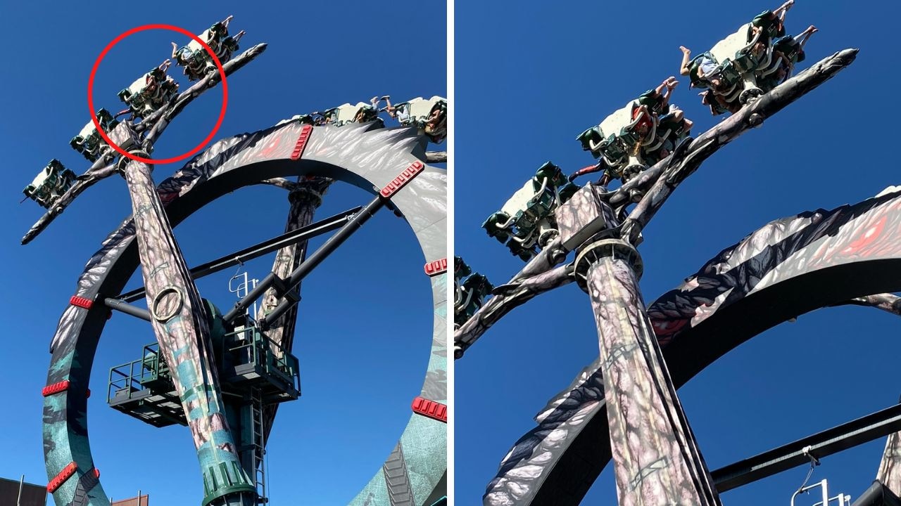 Movieworld Doomsday experience caught 14 riders the other way up for a number of minutes