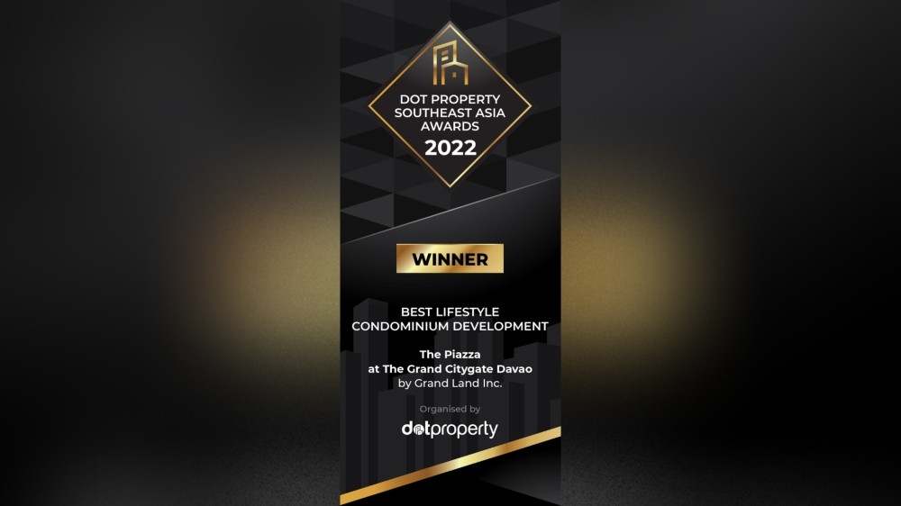 Grand Land, Inc.’s ‘The Piazza’ in Davao wins ‘Finest Way of life Apartment Growth In Southeast Asia’