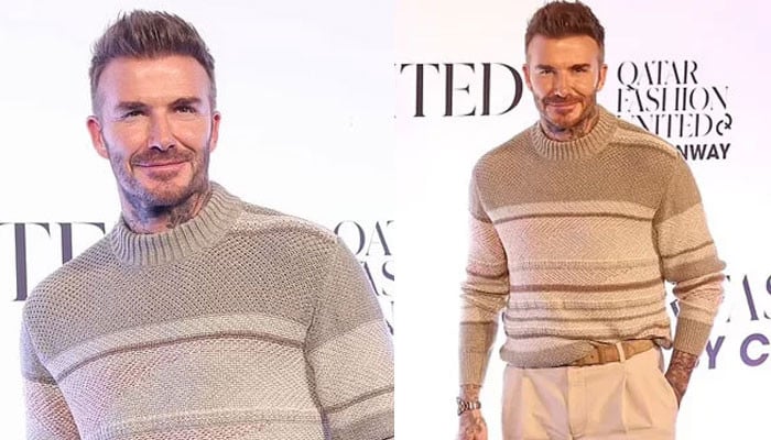 David Beckham turns heads with dashing seems to be at Qatar Vogue United CR Runway