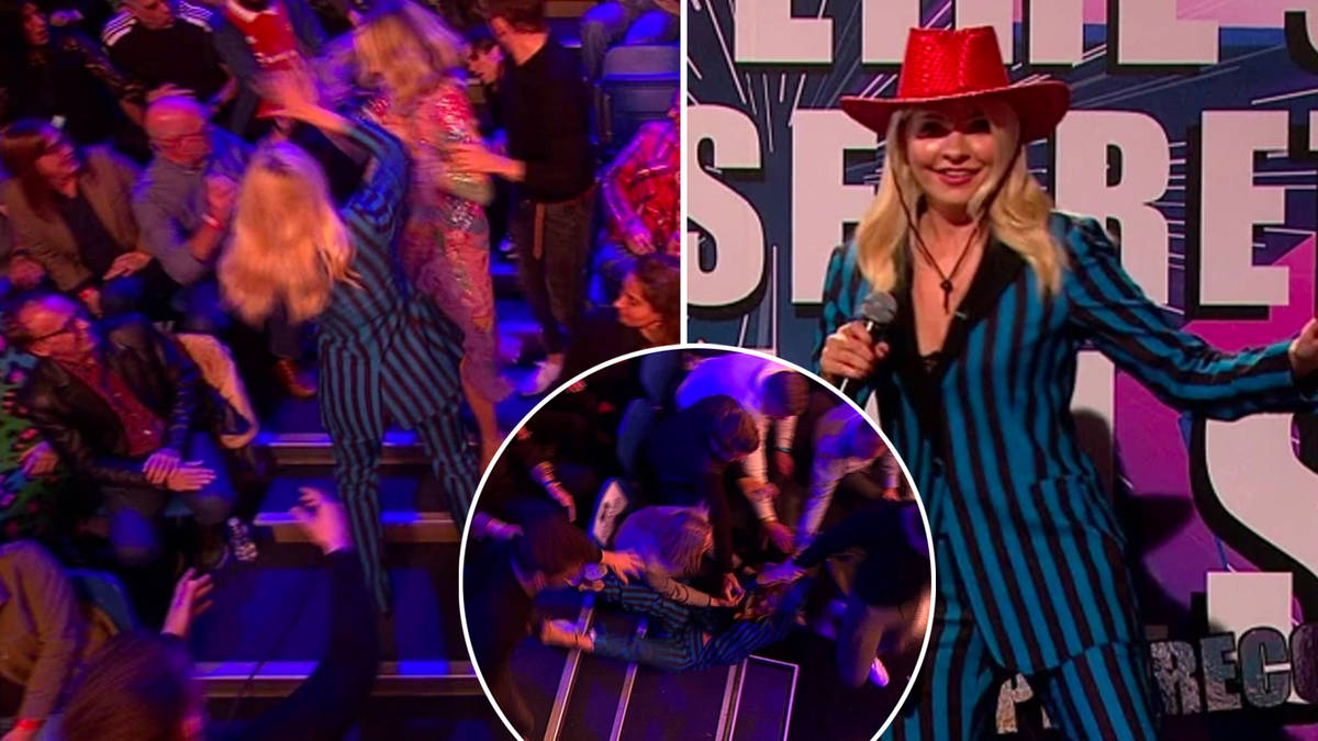 Holly Willoughby falls backwards down stairs in on-air accident