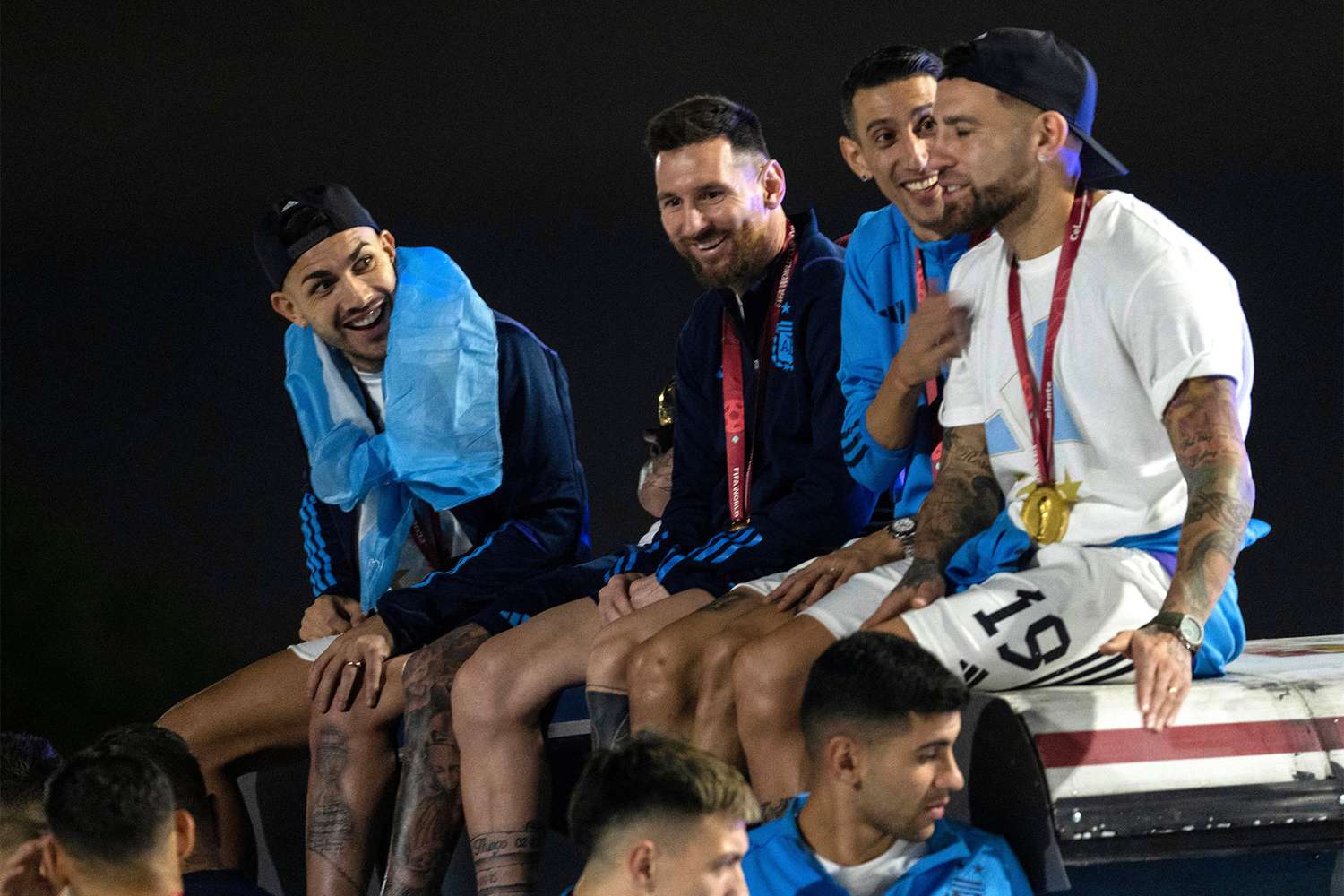 Lionel Messi, Teammates Almost Struck by Cables Throughout WC Celebration