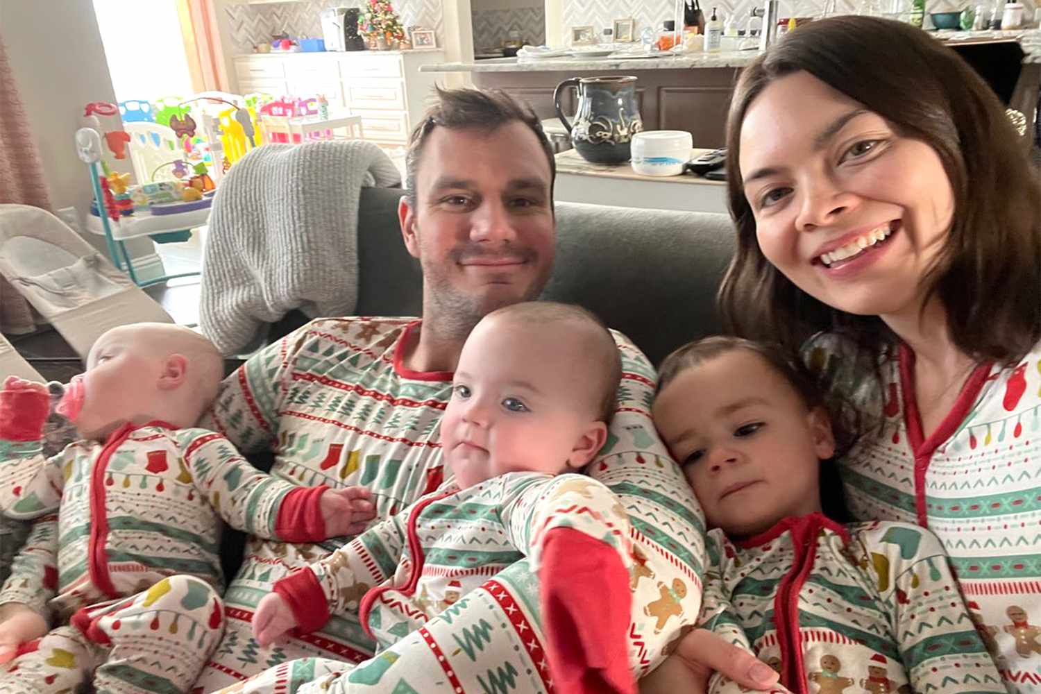 Cooper Hefner, Spouse and Daughters Snap Christmas Pajama Selfie: Picture