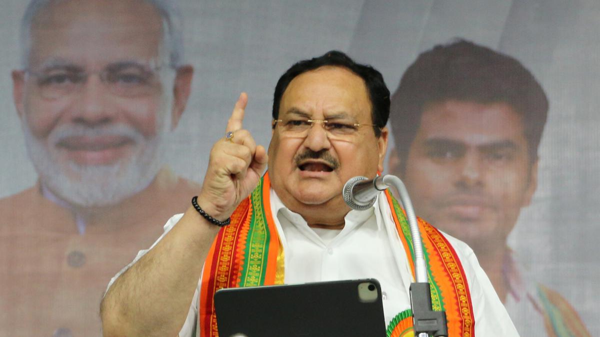 DMK, Congress comply with dynastic and household politics, alleges Nadda in Coimbatore