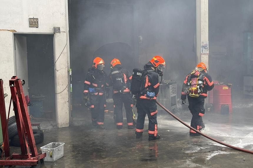 Automobile catches hearth at Kaki Bukit workshop, one particular person taken to hospital