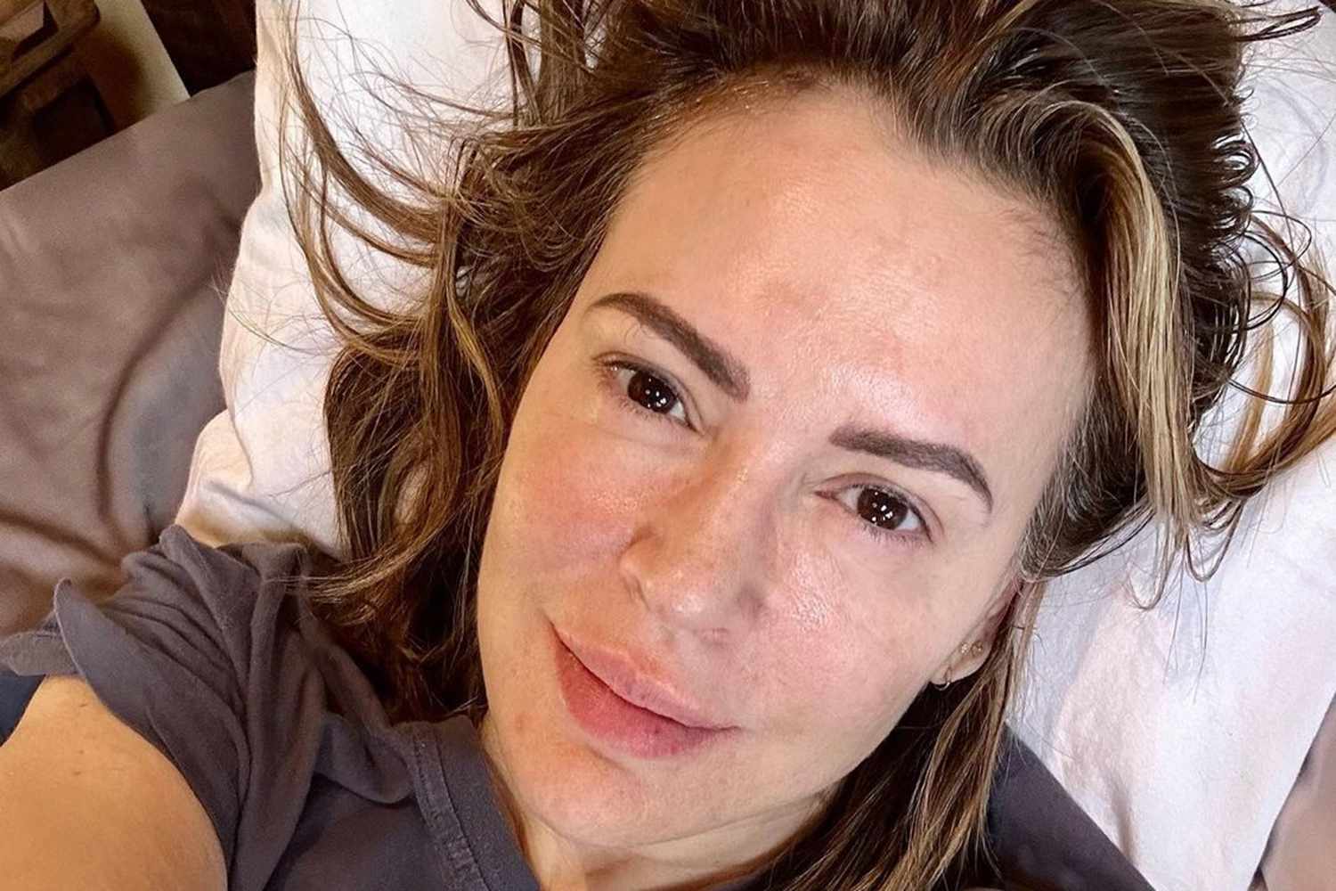 Alyssa Milano Celebrates 50 With Make-Up Free Selfie: ‘That is 50’