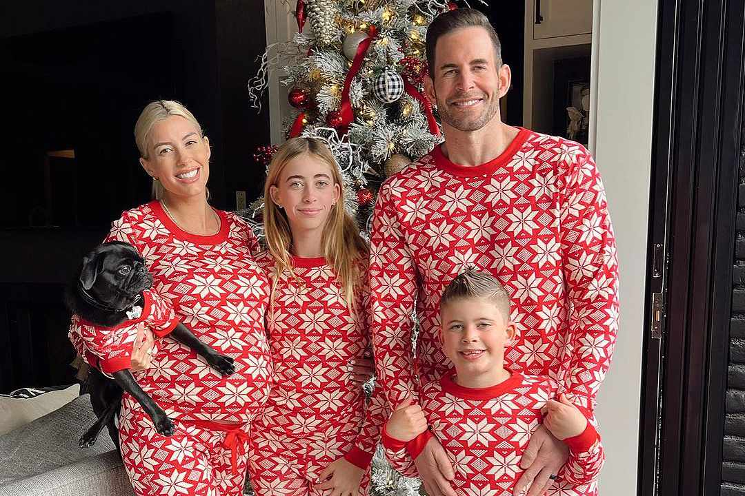 Pregnant Heather Rae, Tarek El Moussa in Christmas Pajamas: Photograph