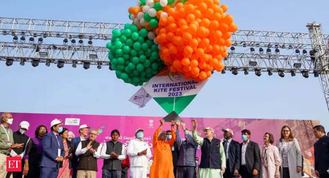 worldwide kite competition: ‘One Earth, One Household, One Future’: Worldwide Kite Pageant inaugurated with G20 theme in Gujarat – The Financial Instances Video