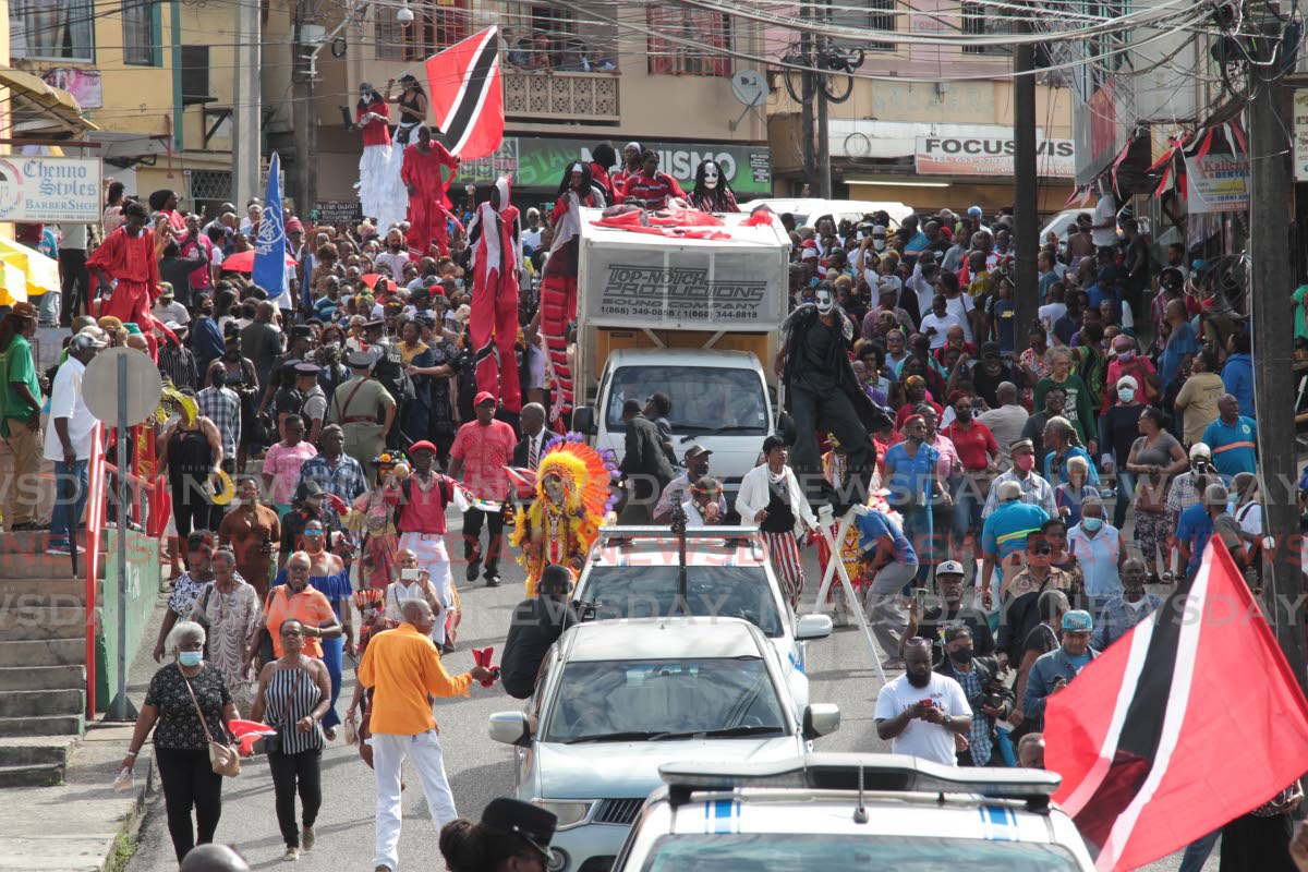 Road procession for Black Stalin –Carnival-like send-off for Sando’s son