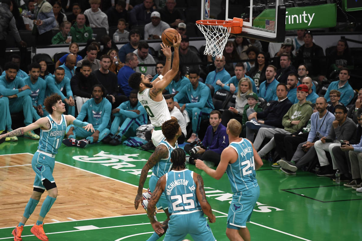 What are the 4 greatest video games of Jayson Tatum’s profession with the Boston Celtics?