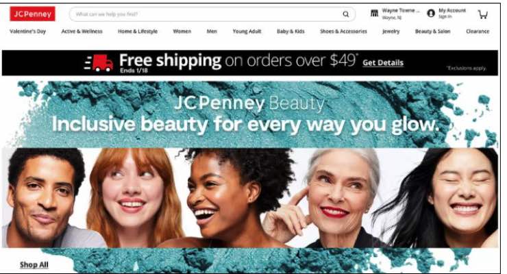 Magnificence Takes Over JCPenney’s Homepage