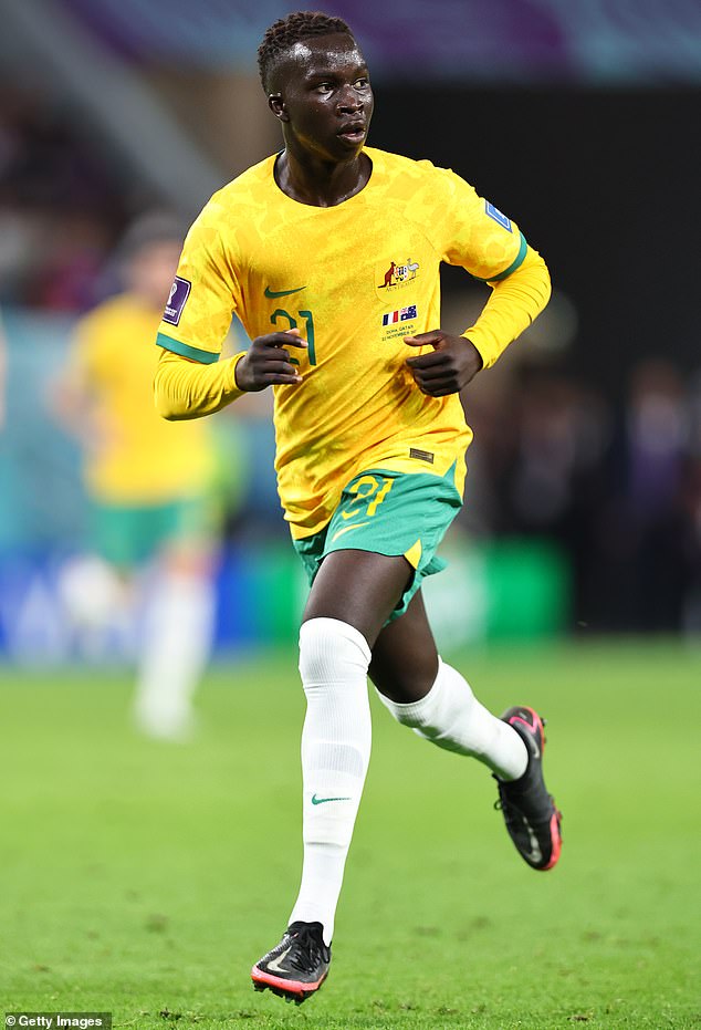 Socceroos younger gun Garang Kuol watches new membership Newcastle United tackle Arsenal