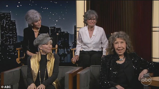 Sally Discipline, Jane Fonda, Lily Tomlin and Rita Moreno promote comedy 80 For Brady on ABC discuss present