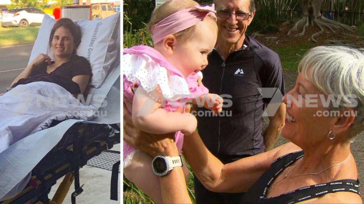 Sunshine Coast child born on roadside reunited with pair of strangers who saved her life