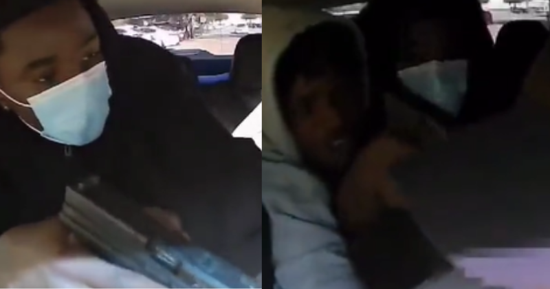 Uber Driver Escapes Armed Robbers In Video