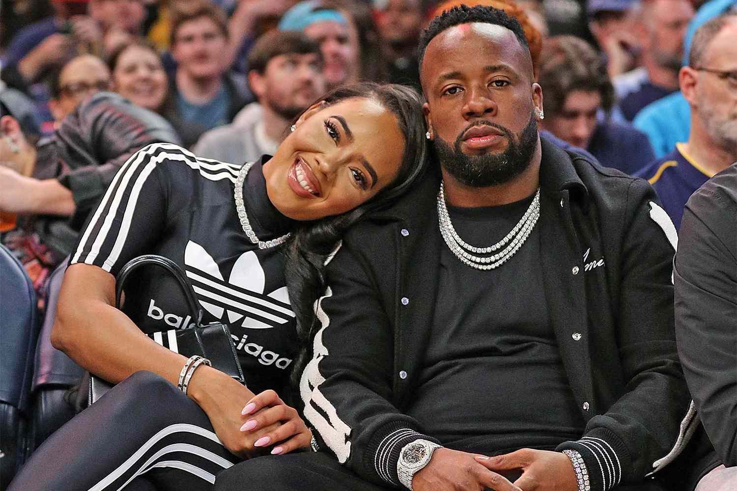 Angela Simmons and Yo Gotti Sit Courtside in First Couple Look