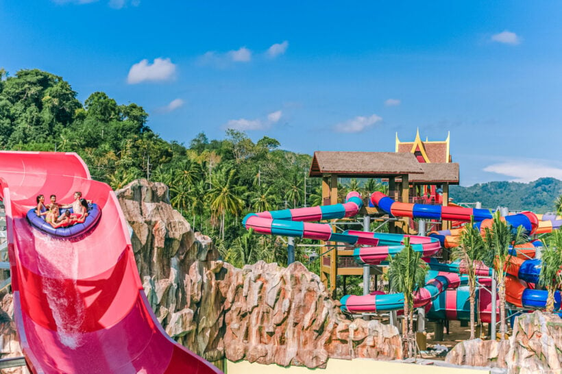 Problem your self with these thrilling water slides at Andamanda Phuket