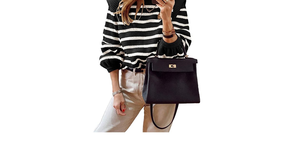 Step Up Your Winter Model With This Striped Sweater — On Sale