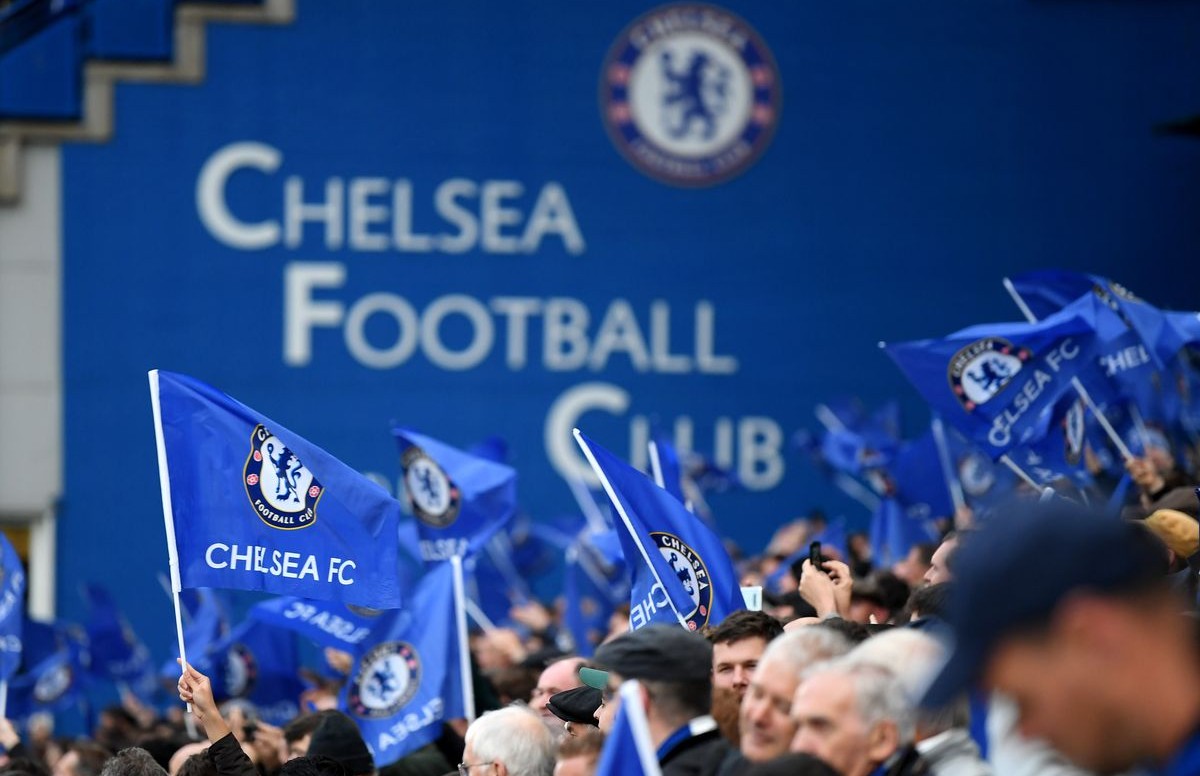 Membership officers of Chelsea goal in attendance at Stamford Bridge