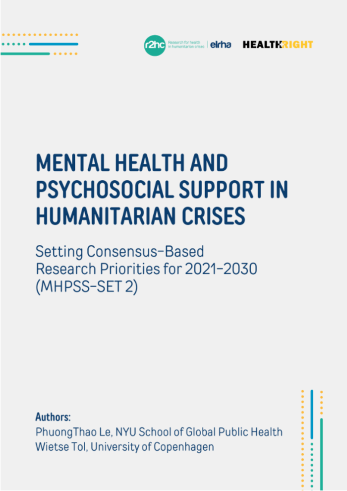 Psychological well being and psychosocial help in humanitarian crises: Setting consensus-based analysis priorities for 2021-2030 (MHPSS-SET 2) – World