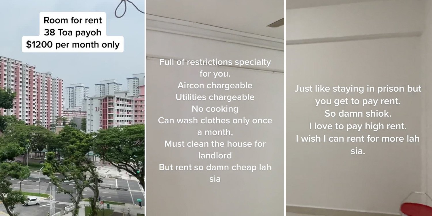 Toa Payoh Landlord Costs S.2K A Month With Weird Guidelines, Room Will get Taken Anyway