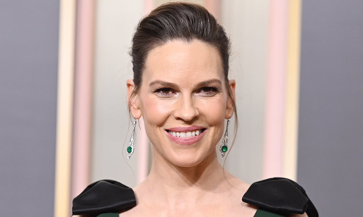 Pregnant Hilary Swank exhibits off twin child bump – how beautiful