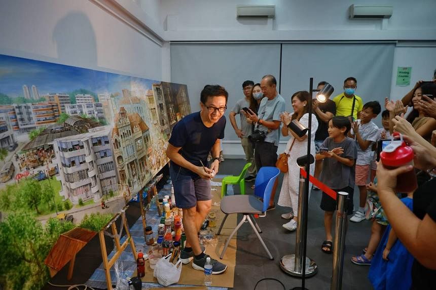 Native artist Yip Yew Chong completes 60m-long portray of S’pore scenes after 18 months