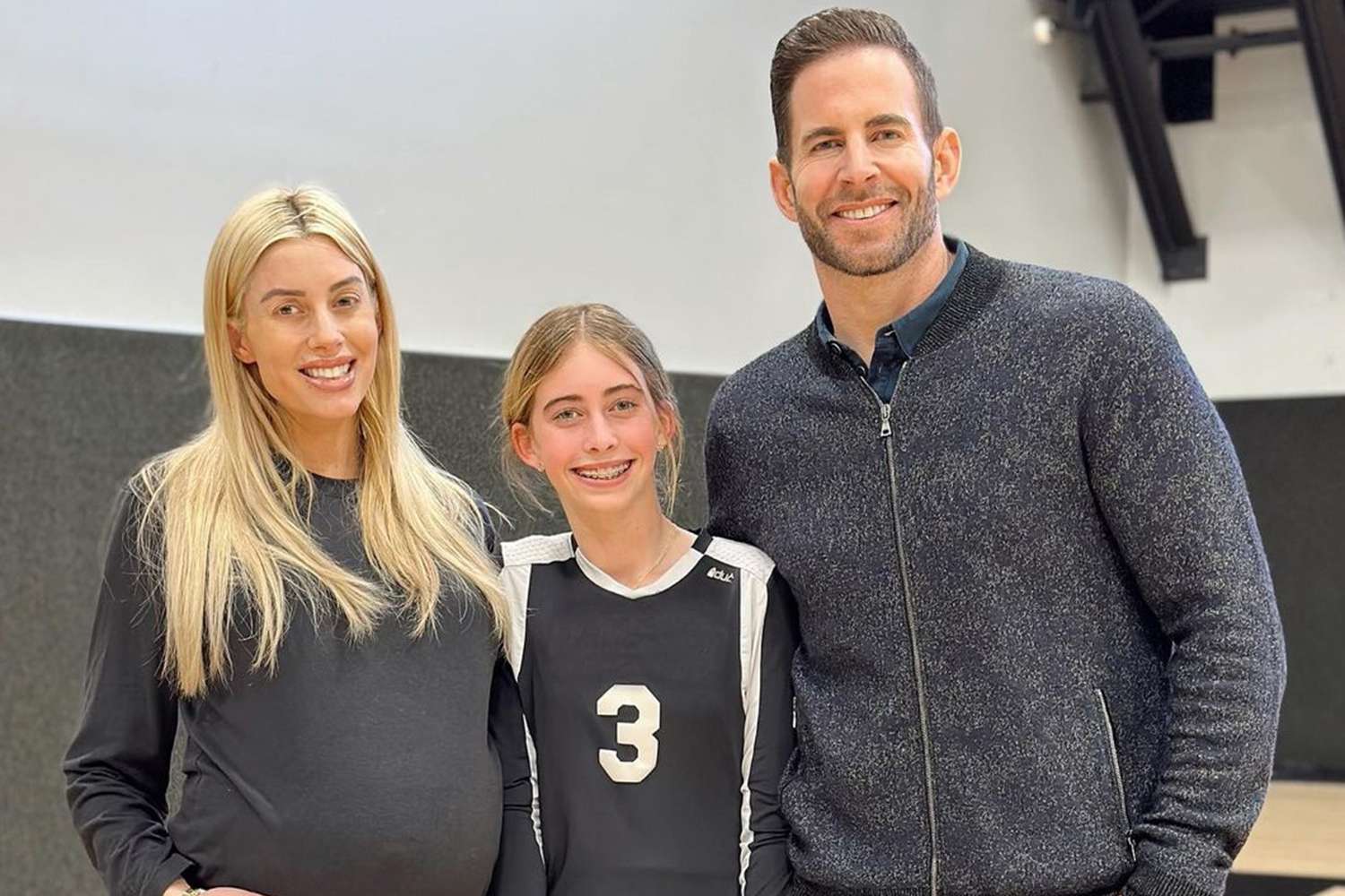 Tarek and Heather Rae El Moussa at Daughter’s Volleyball Recreation: Photograph