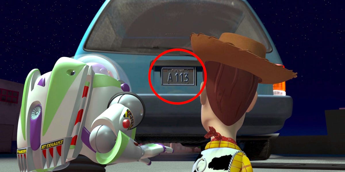 The place Each A113 Easter Egg Is in Pixar’s Films